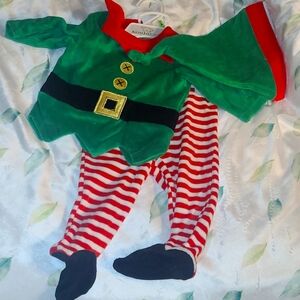 Elf baby boy or girl christmas outfit 0-3 months